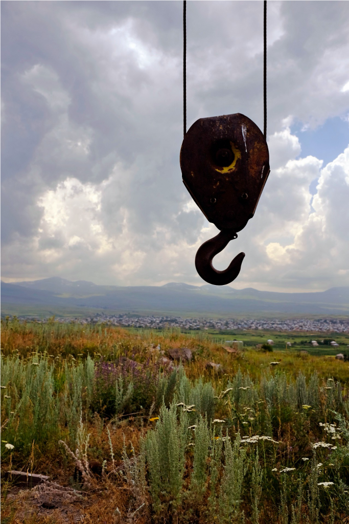 Industrial hook in Armenian countryside
